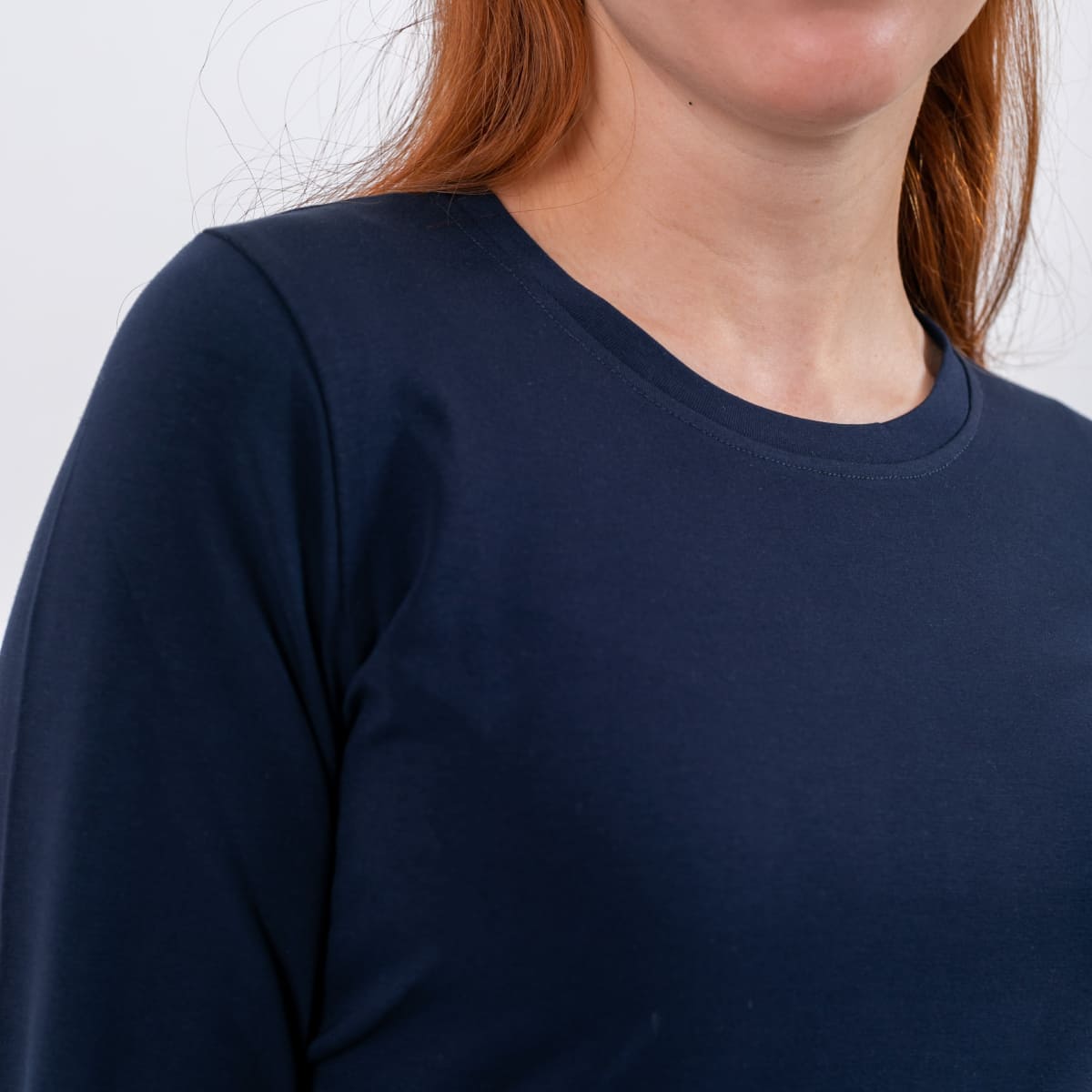 T-Shirt Women's With Sleeves Long Neck Round