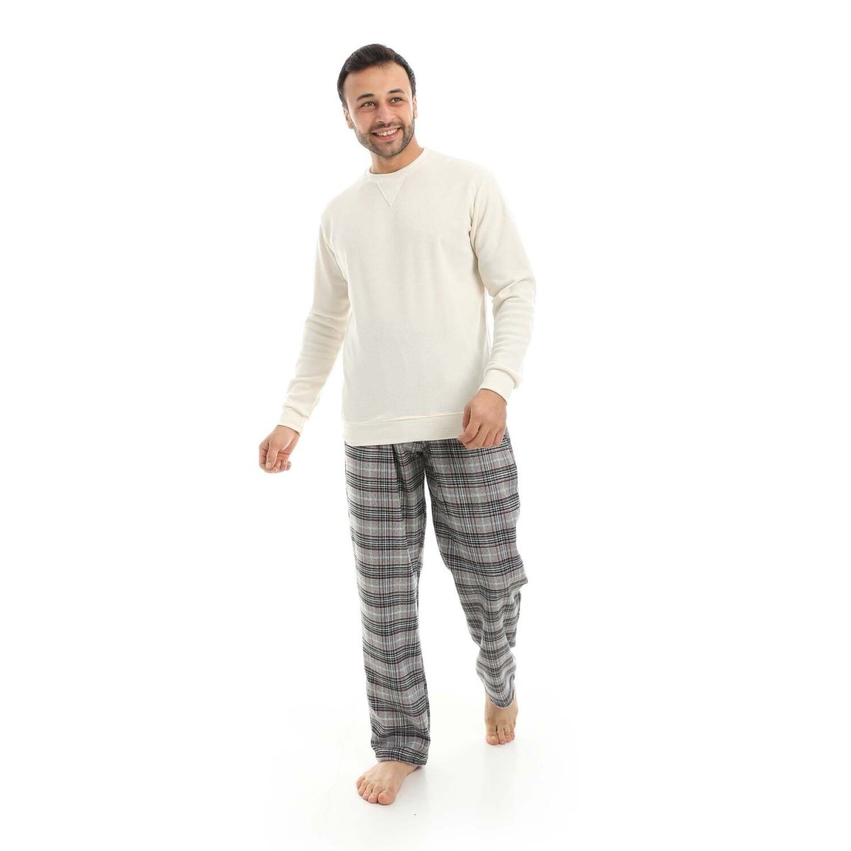 Pajamas Men's Neck Pants
