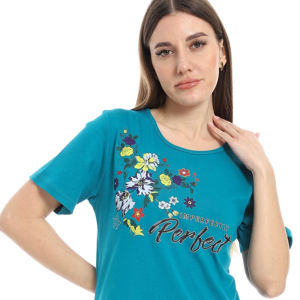 Shirt Sleep Women's Comfortable With Sleeves Short 100 Cotton