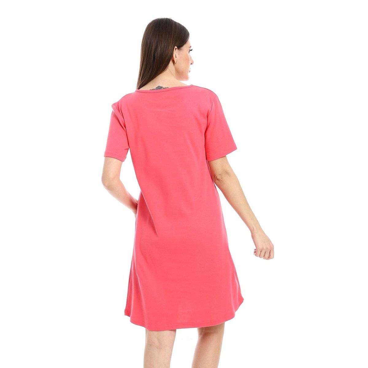 Shirt Sleep Women's Comfortable With Sleeves Short 100 Cotton