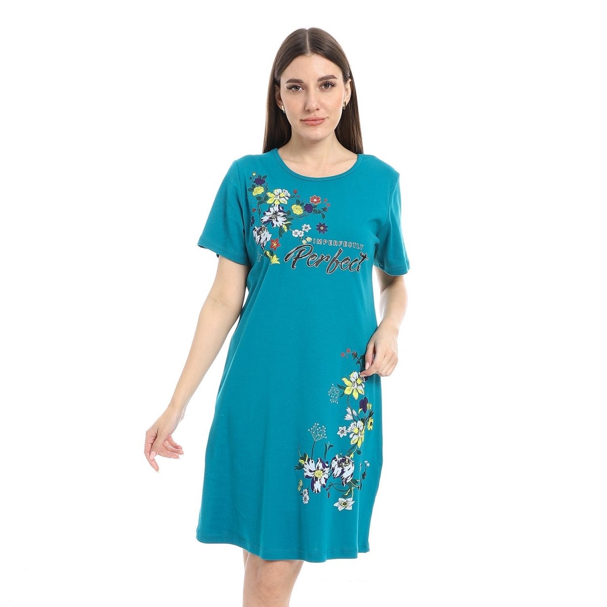 Shirt Sleep Women's Comfortable With Sleeves Short 100 Cotton
