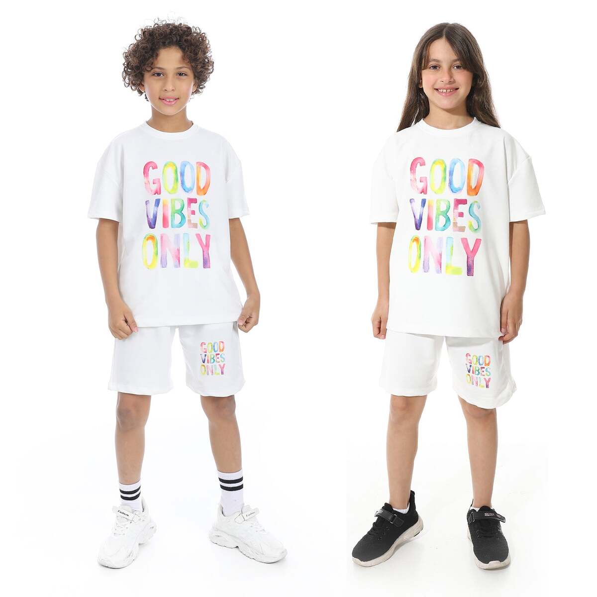 Set Pajamas Kids Summer Printed Unique From Front Unisex