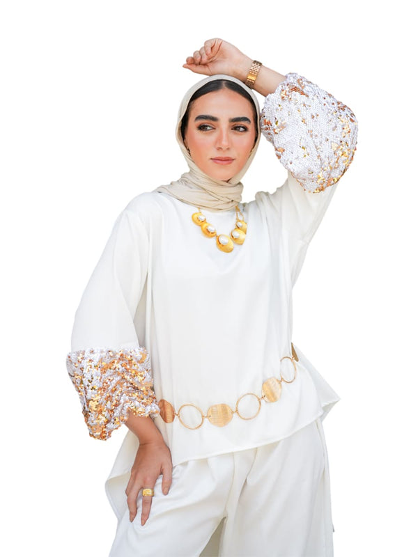 طقم حريمي أنيق وفاخر للمناسبات