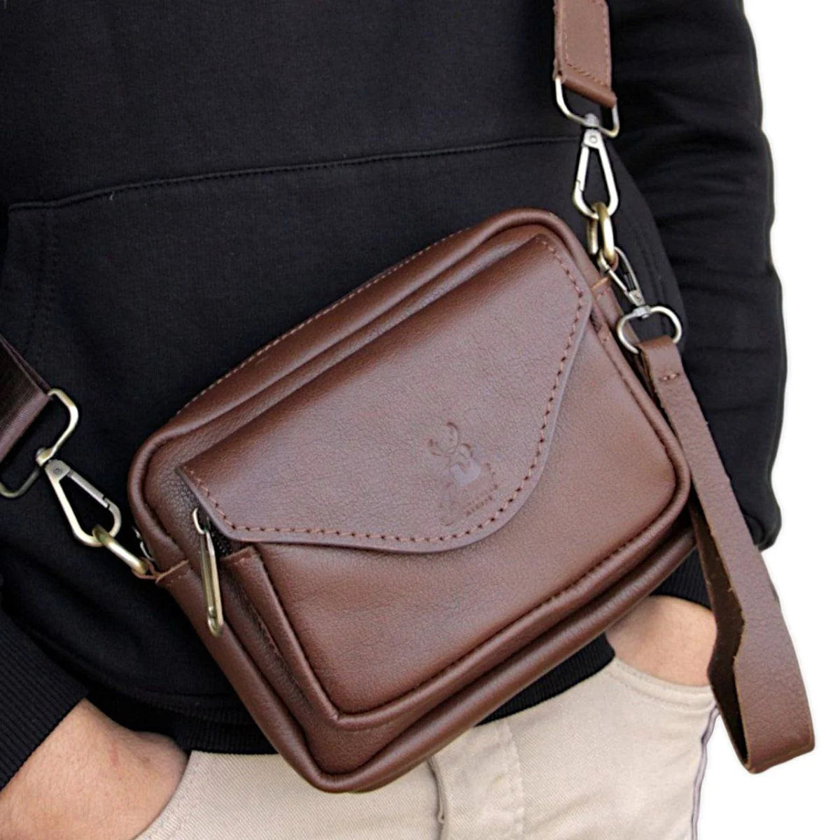 Bag Hand Cross Leather Natural