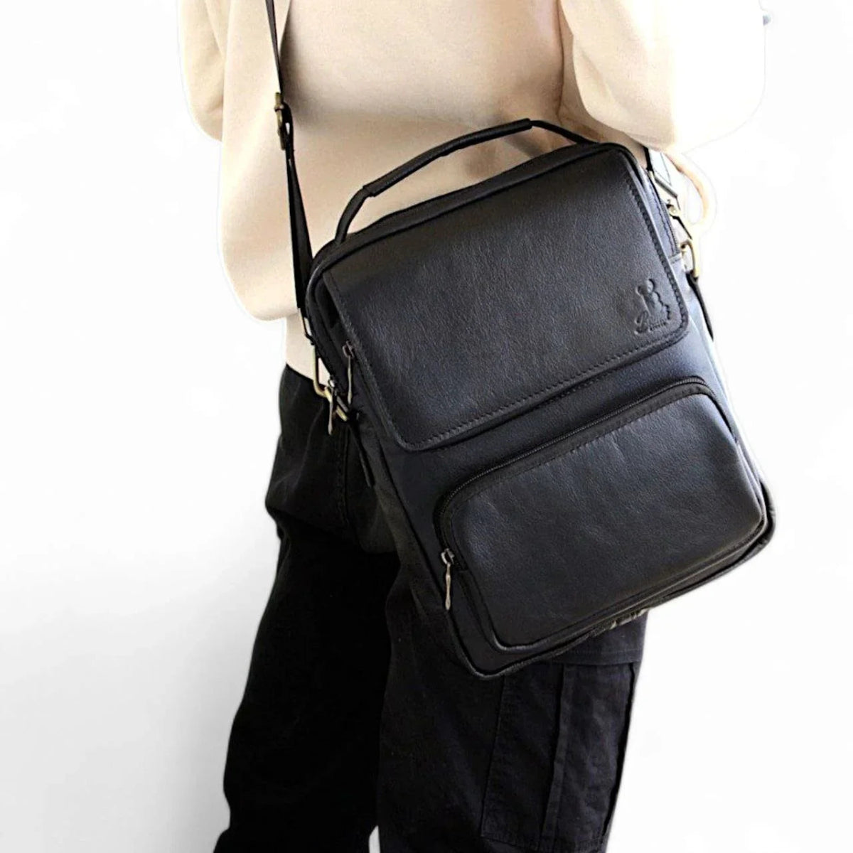 Bag Cross From Leather Natural