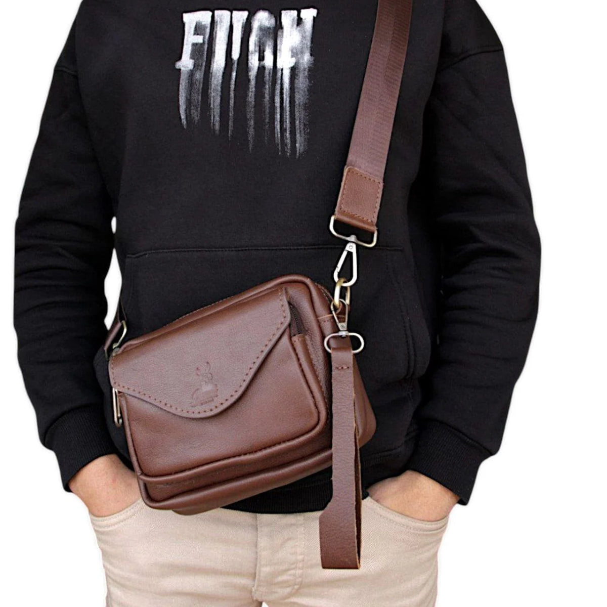 Bag Hand Cross Leather Natural