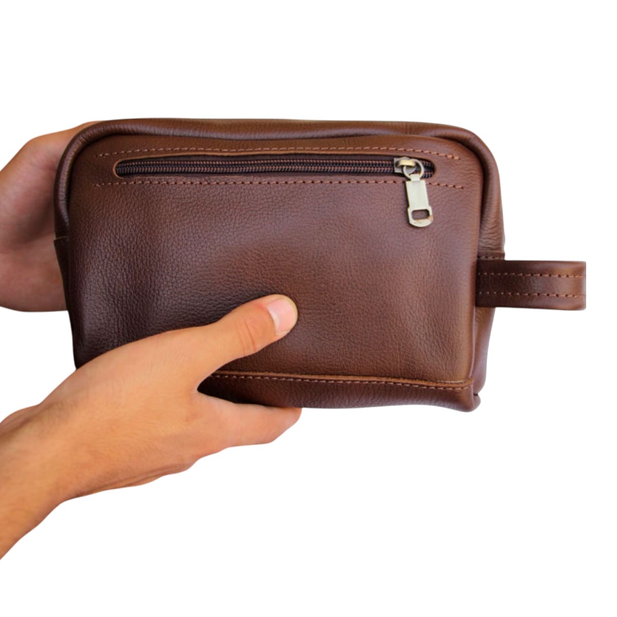 Bag Hand Men's Leather Natural Design Elegant Multi Pockets