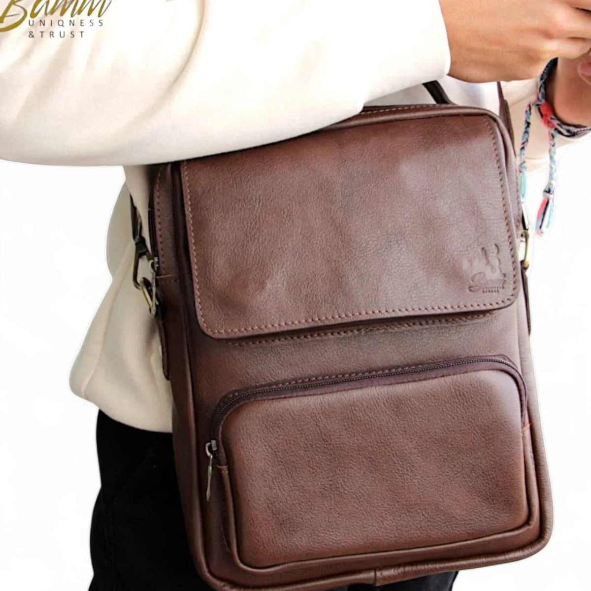 Bag Cross From Leather Natural