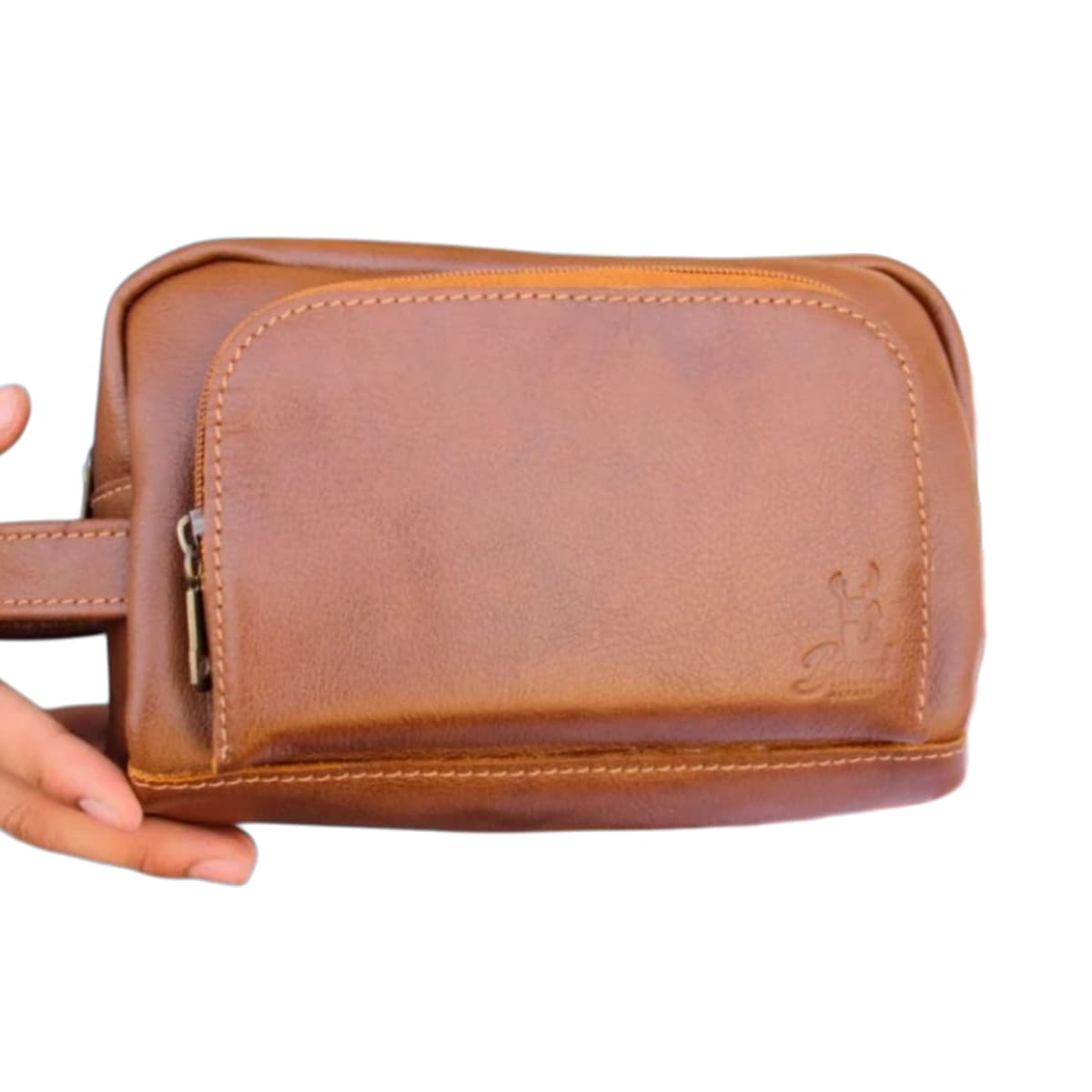 Bag Hand Men's Leather Natural Design Elegant Multi Pockets