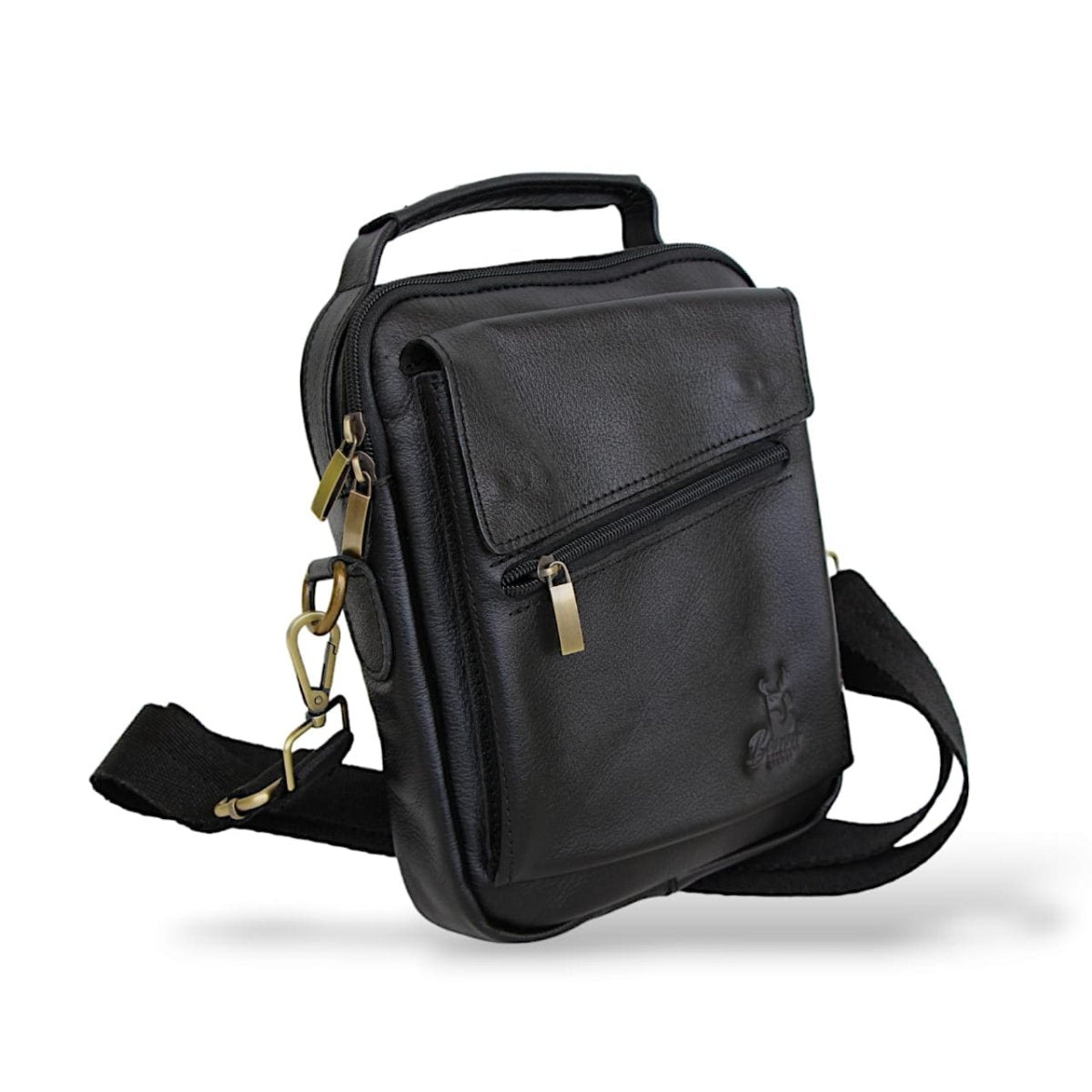 Bag Crossbody Men's Leather Natural Practical