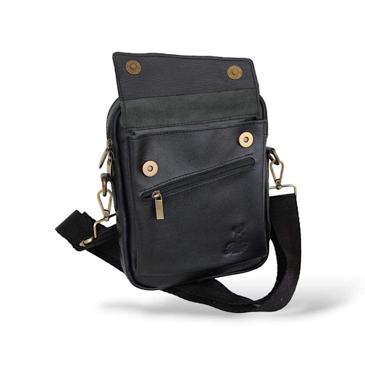 Bag Crossbody Men's Leather Natural Practical