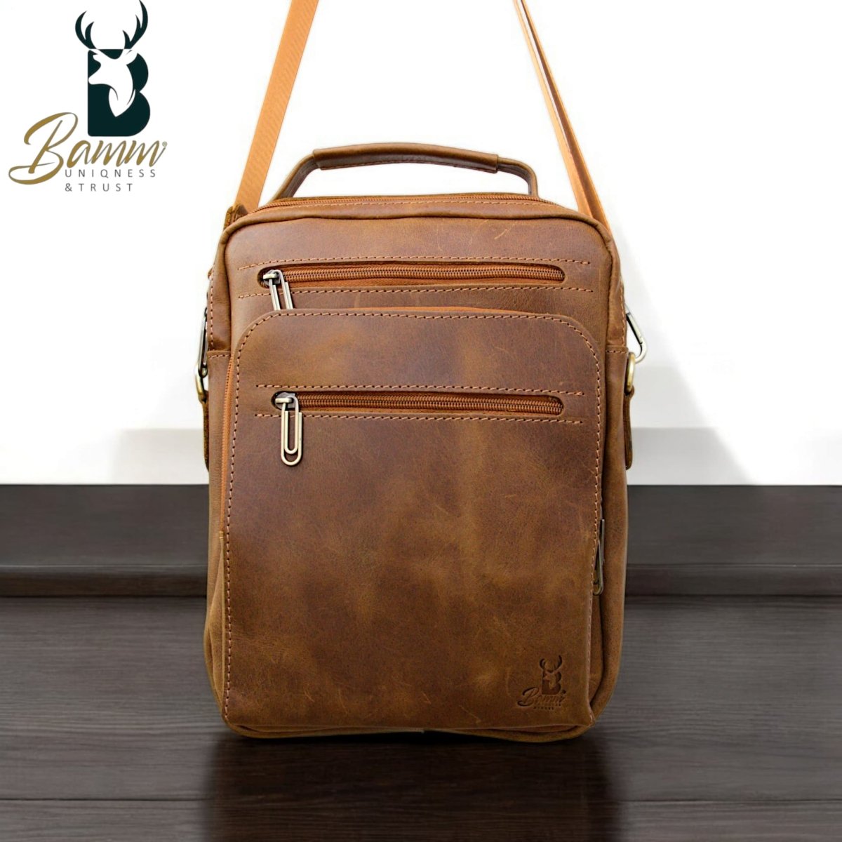 Bag Crossbody Leather Natural Arizona For Men