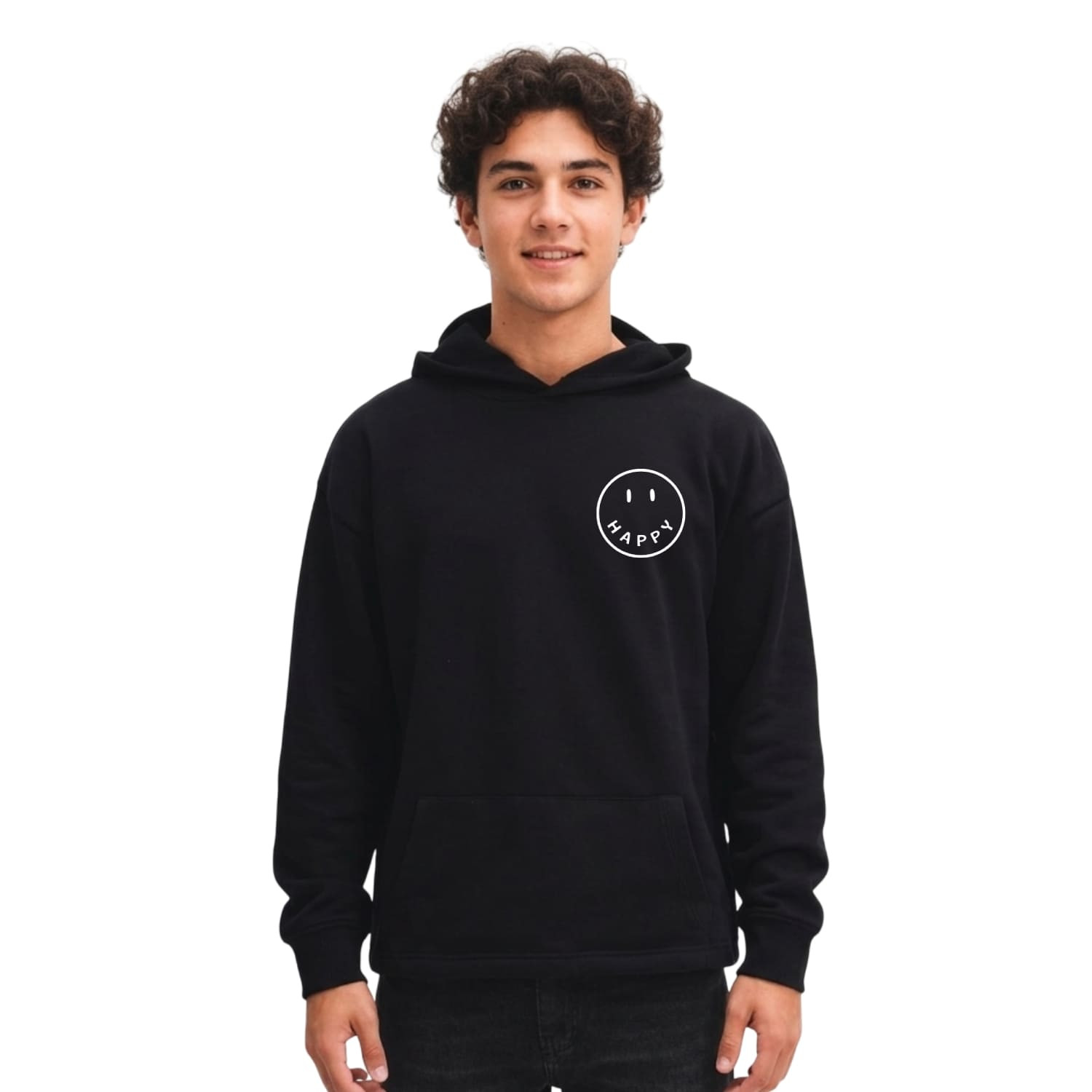 Sweatshirt Shirt Happy From Cotton Egyptian Printed Modern