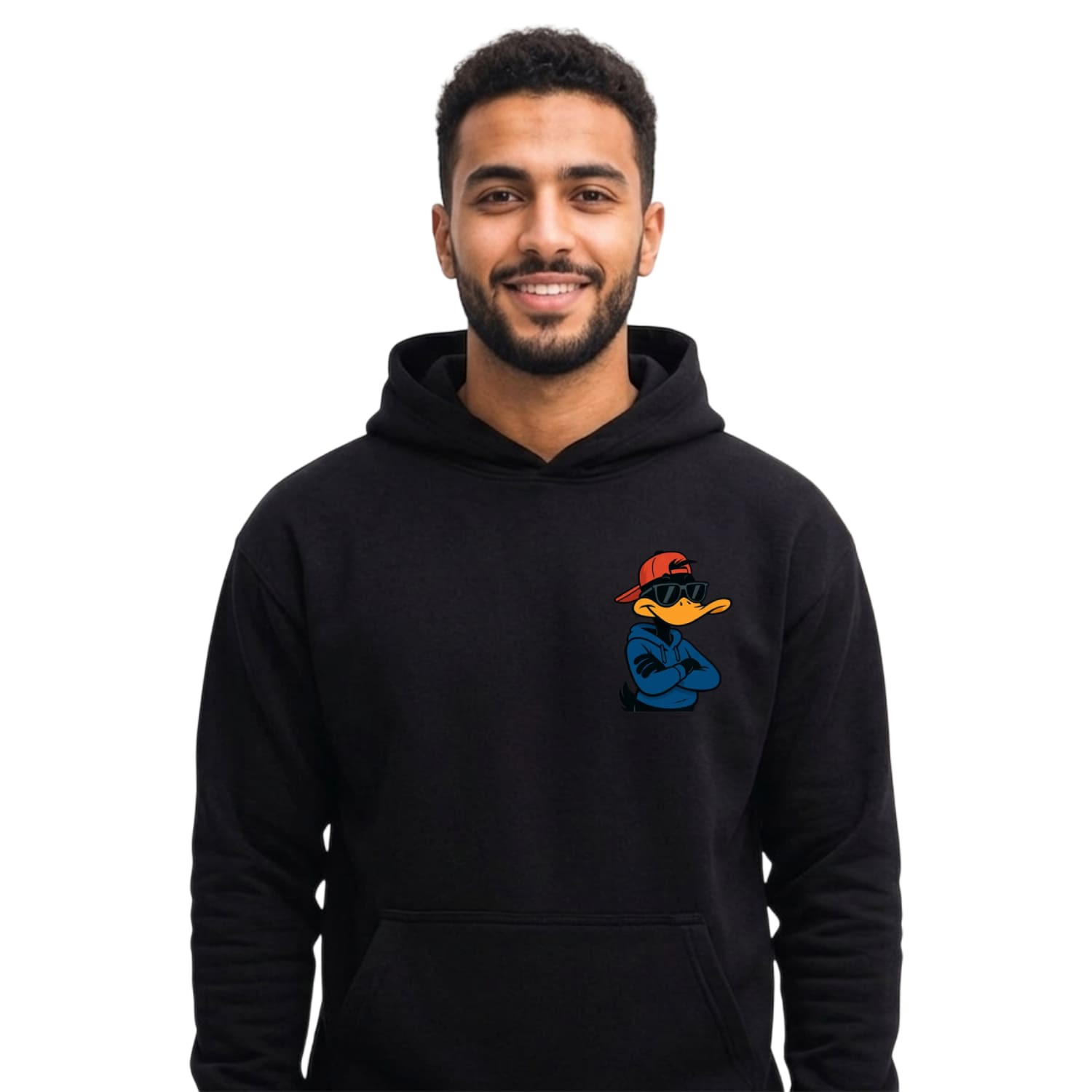 Sweatshirt Shirt Black Duck From Cotton Egyptian Printed Modern