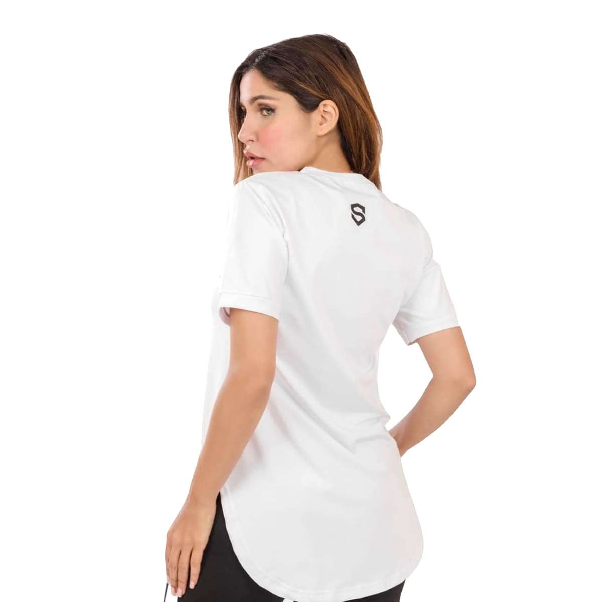 T-Shirt Sport Women's Half Sleeve White
