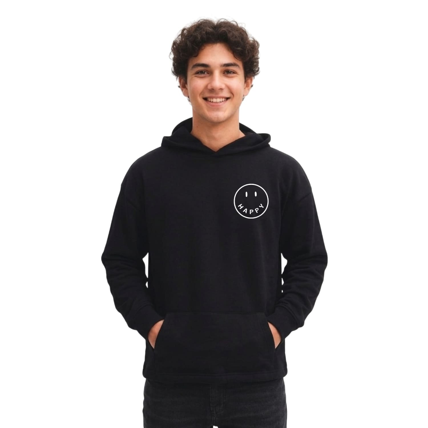 Sweatshirt Shirt Happy From Cotton Egyptian Printed Modern