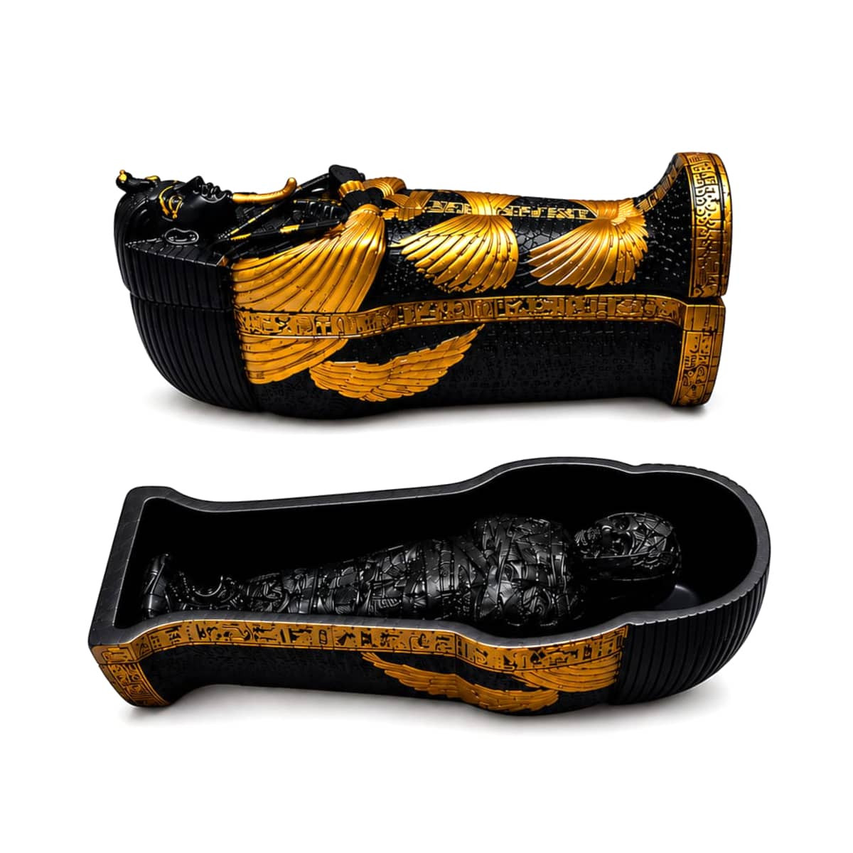 Pharaonic sarcophagus with mummy – a luxurious Pharaonic decoration and masterpiece