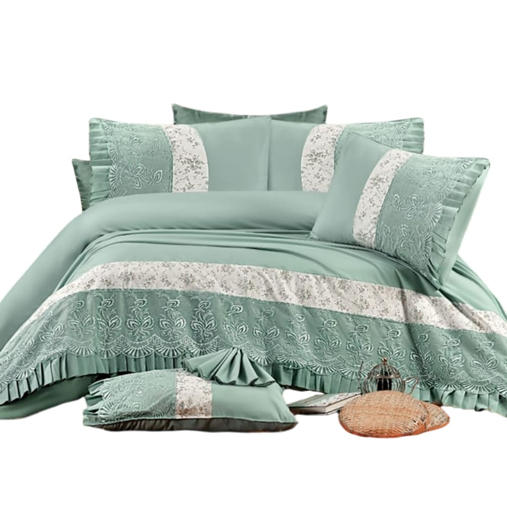 Set Sheet Bed 4 Pieces Mint Light