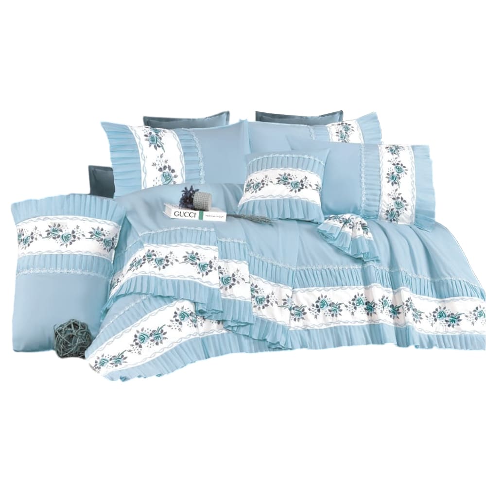 Set Sheet Bed 4 Pieces Baby Blue