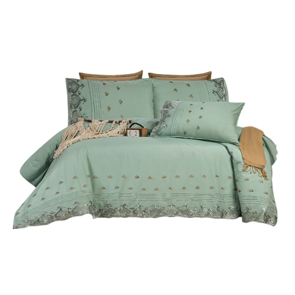Set Sheet Bed 4 Pieces Mint Dark