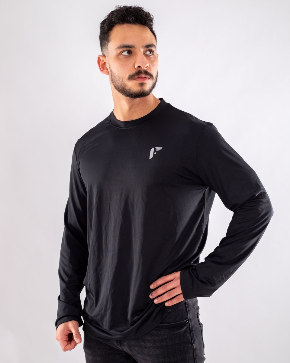 T-Shirt Sport Men's Sleeve Black