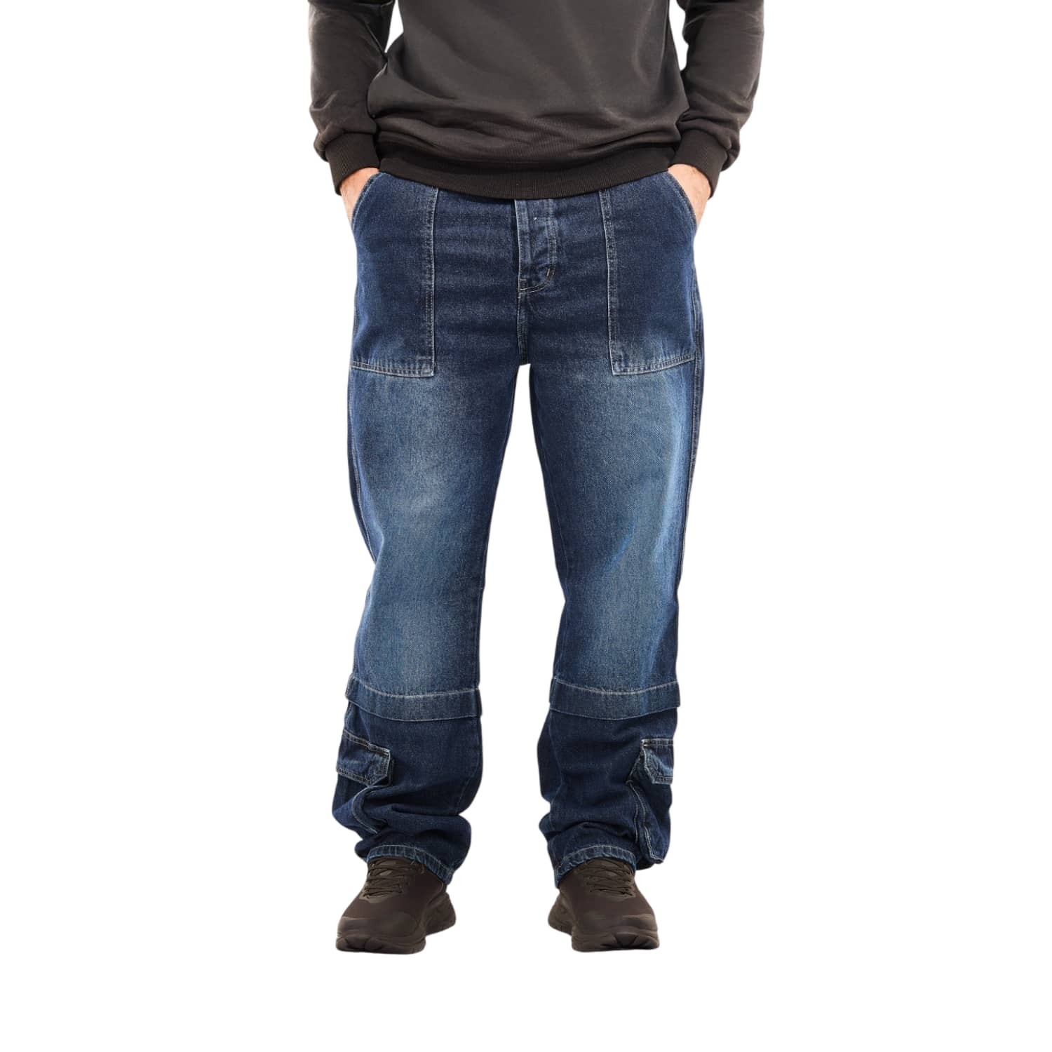 Pants Jeans Casual Men's Multi Pockets