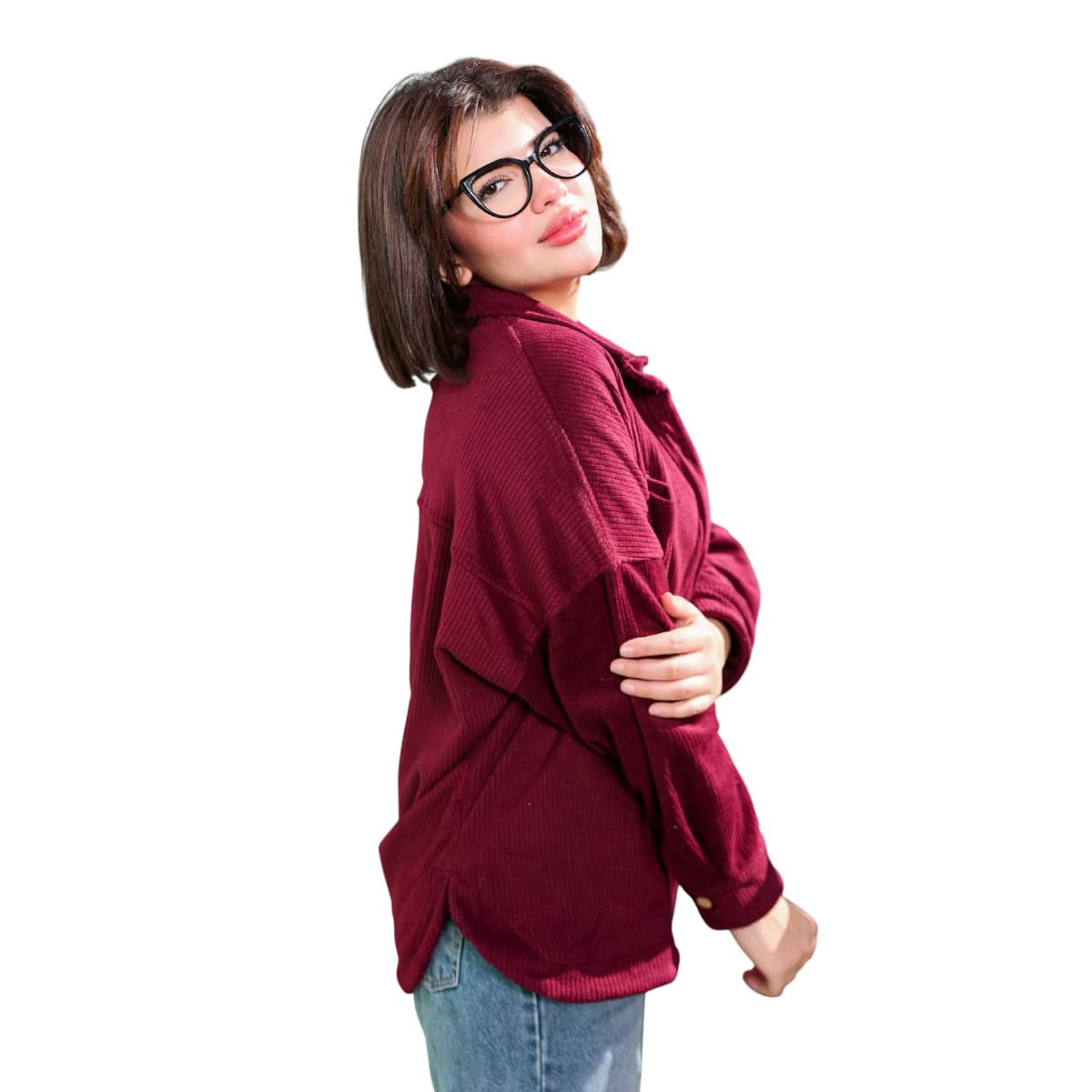 Shirt Velvet Women's Wide Warm