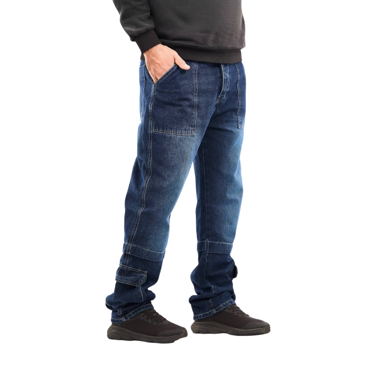 Pants Jeans Casual Men's Multi Pockets