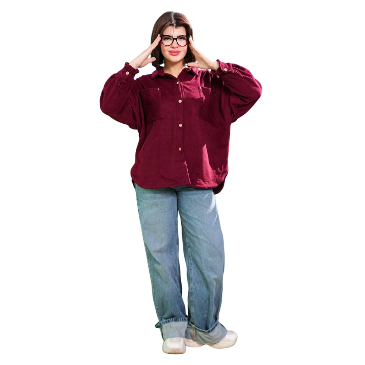 Shirt Velvet Women's Wide Warm