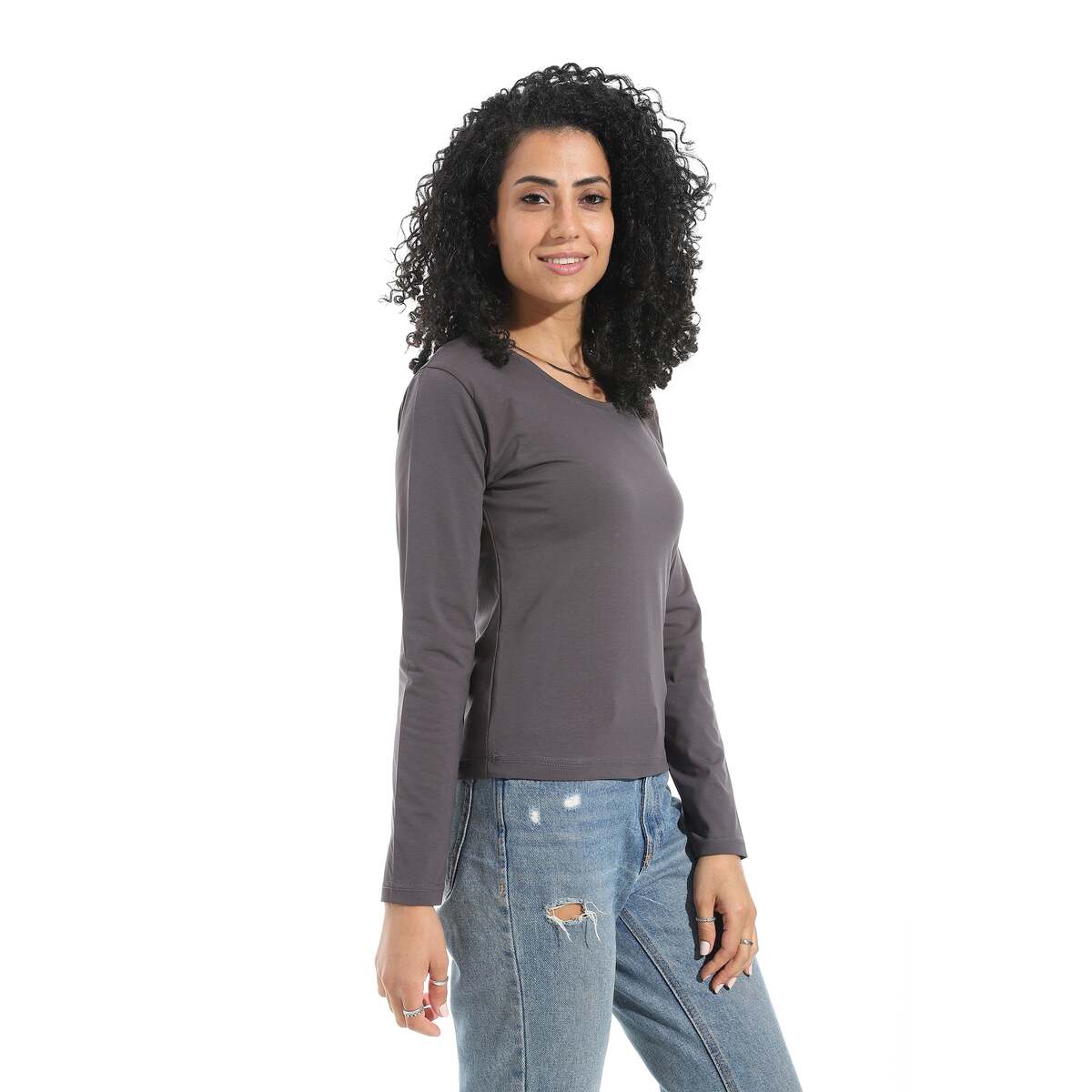 Blouse Women's Lycra With Sleeves Long Neck Wide