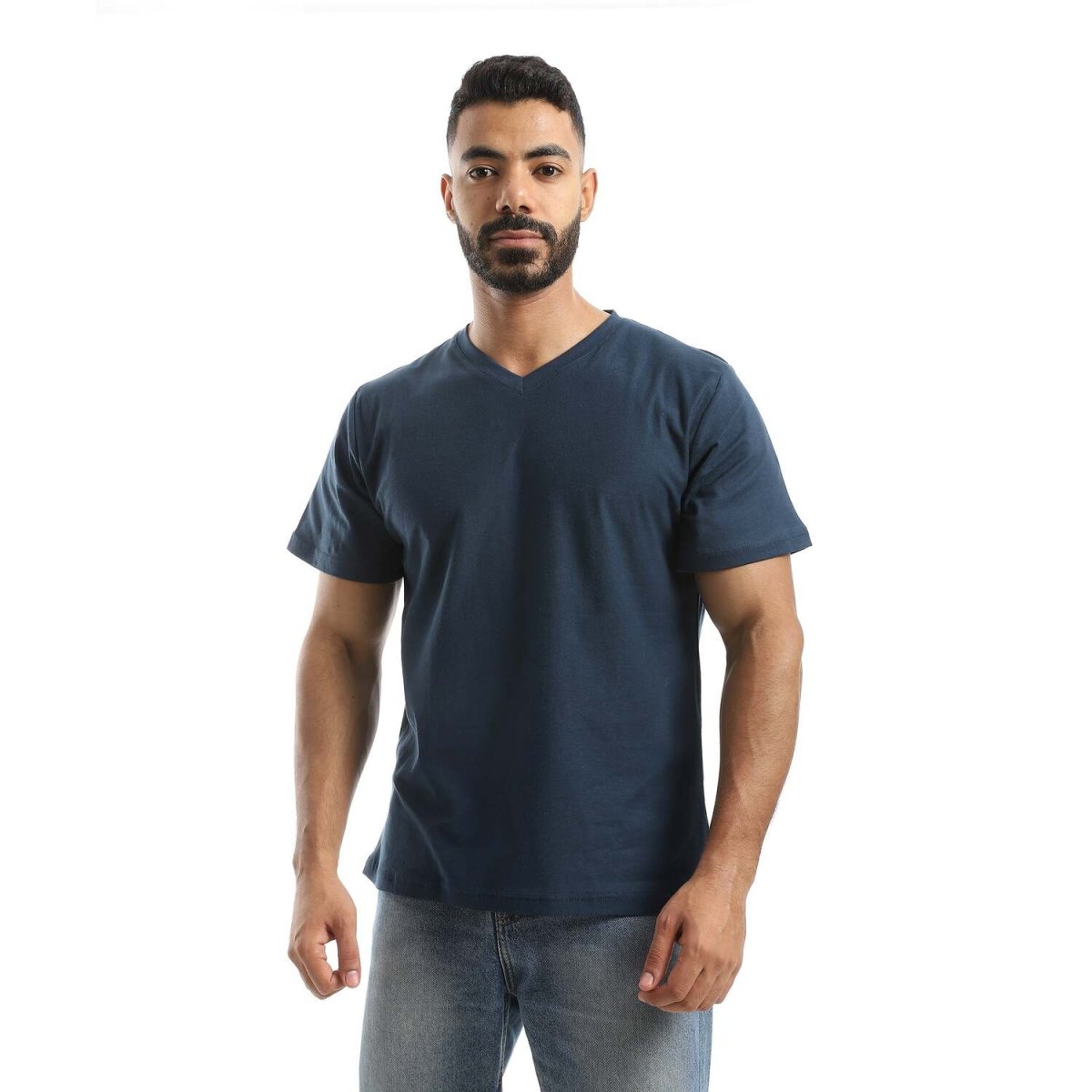 T-Shirt Men's Plain With Sleeves On V