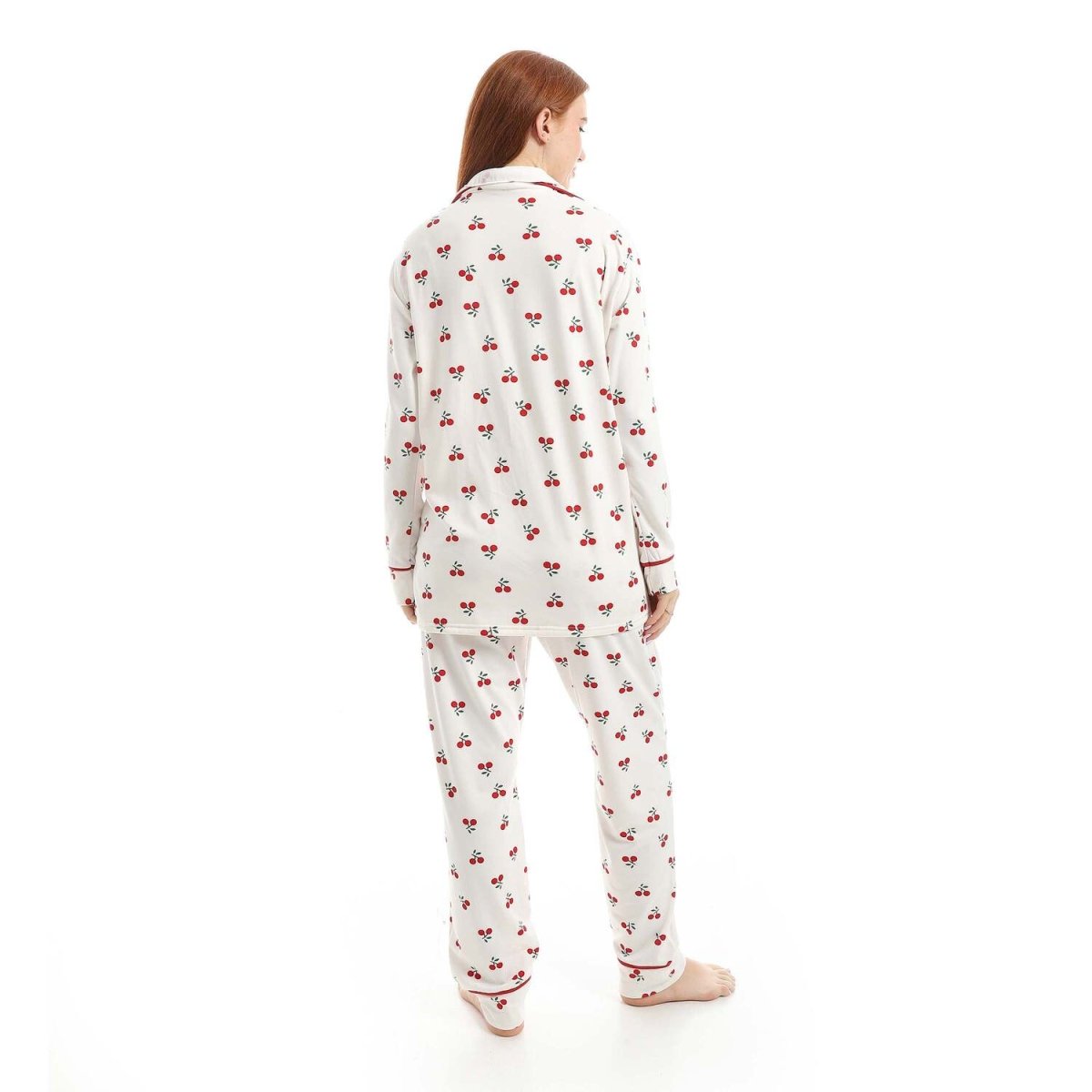 Pajamas Classic Printed Cherry With Sleeves Long