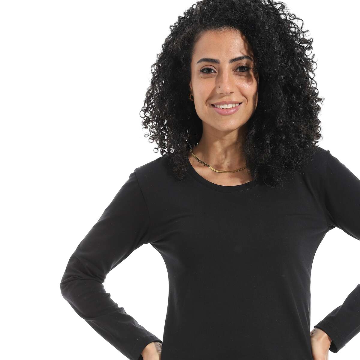 Blouse Women's Lycra With Sleeves Long Neck Wide