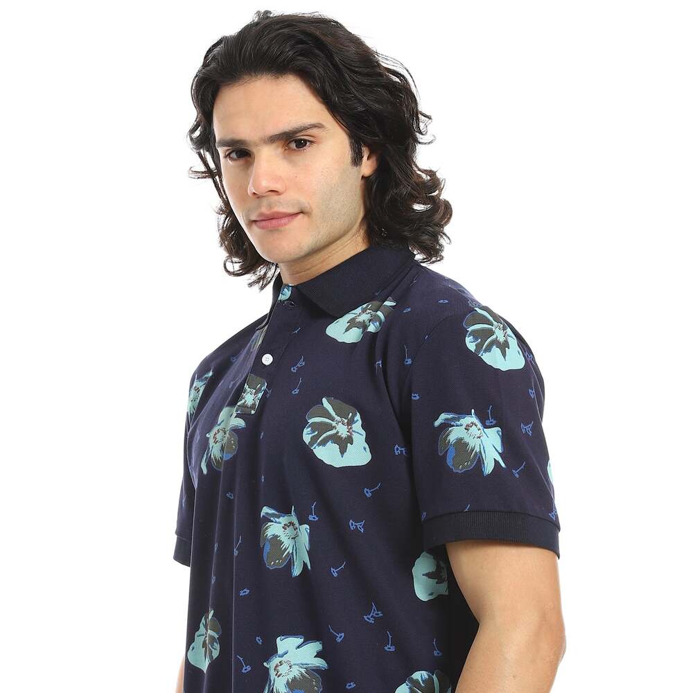 T Shirt Polo Navy In Brown Cotton 100