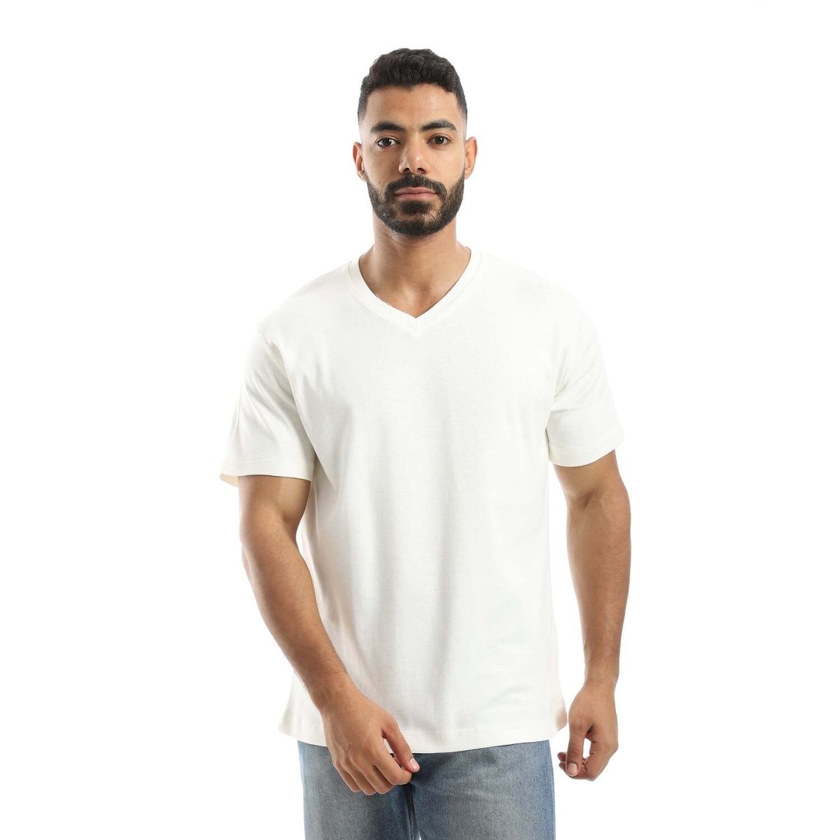 T-Shirt Men's Plain With Sleeves On V