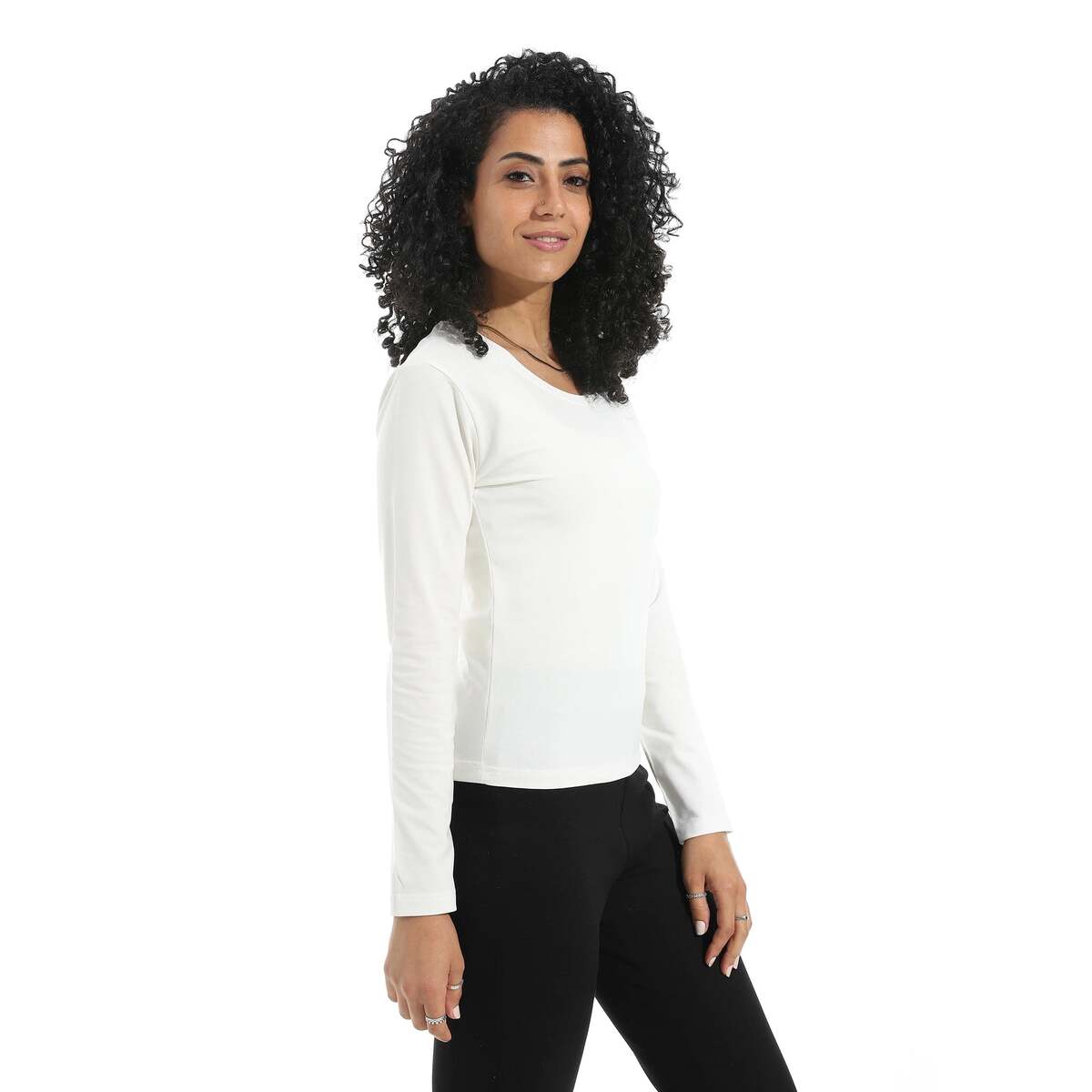 Blouse Women's Lycra With Sleeves Long Neck Wide