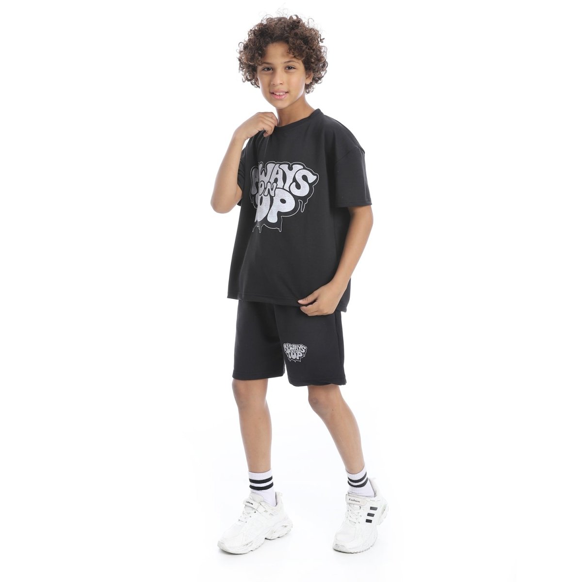 Set Pajamas Kids Summer Print Attractive From Front Unisex