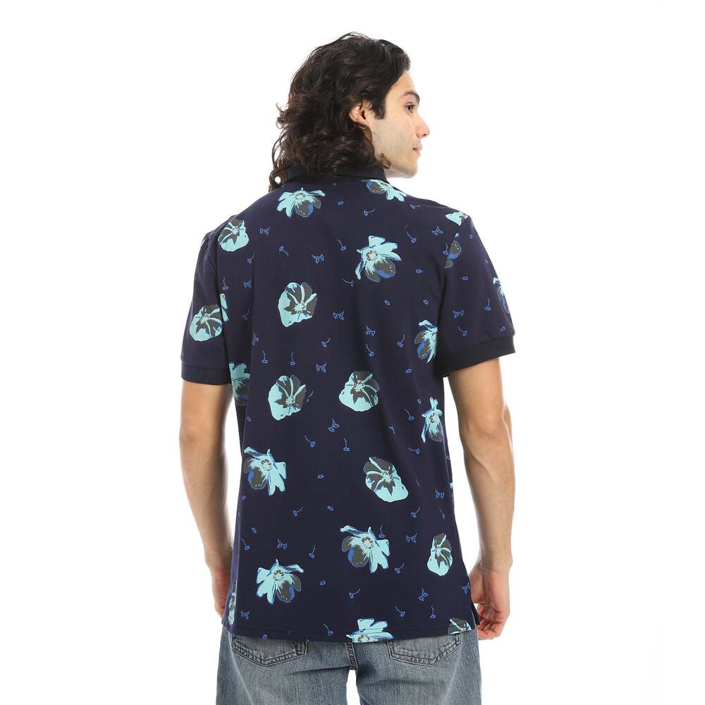 T Shirt Polo Navy In Brown Cotton 100