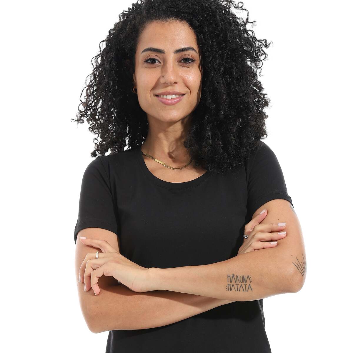 بلوزة نسائية سينجل ليكرا بنصف كم ورقبة واسعة