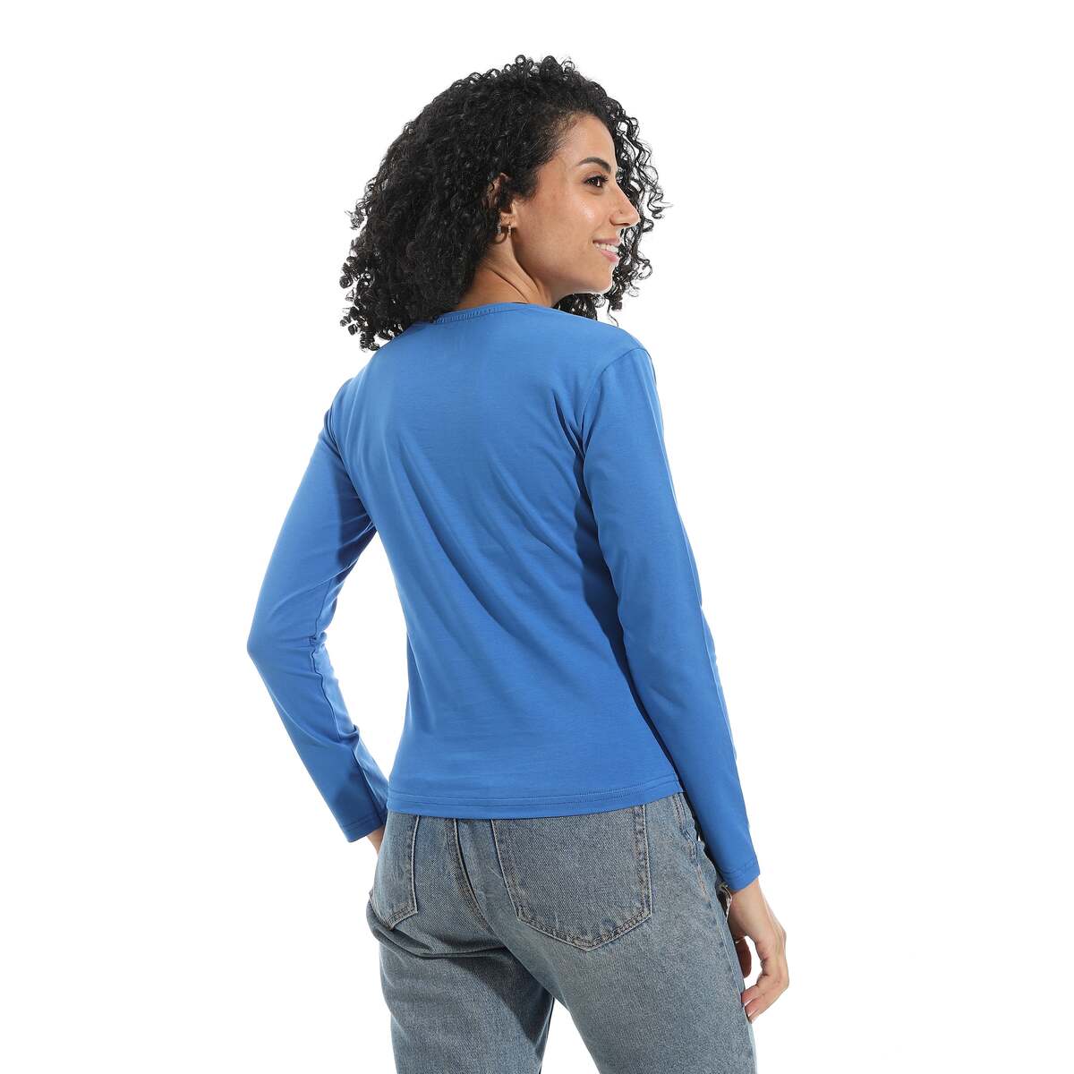 Blouse Women's Lycra With Sleeves Long Neck Wide
