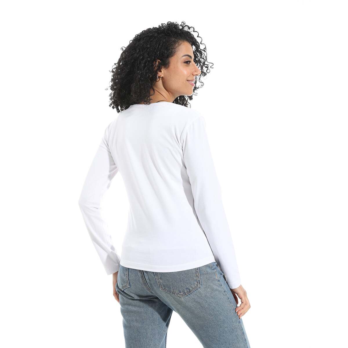 Blouse Women's Lycra With Sleeves Long Neck Wide