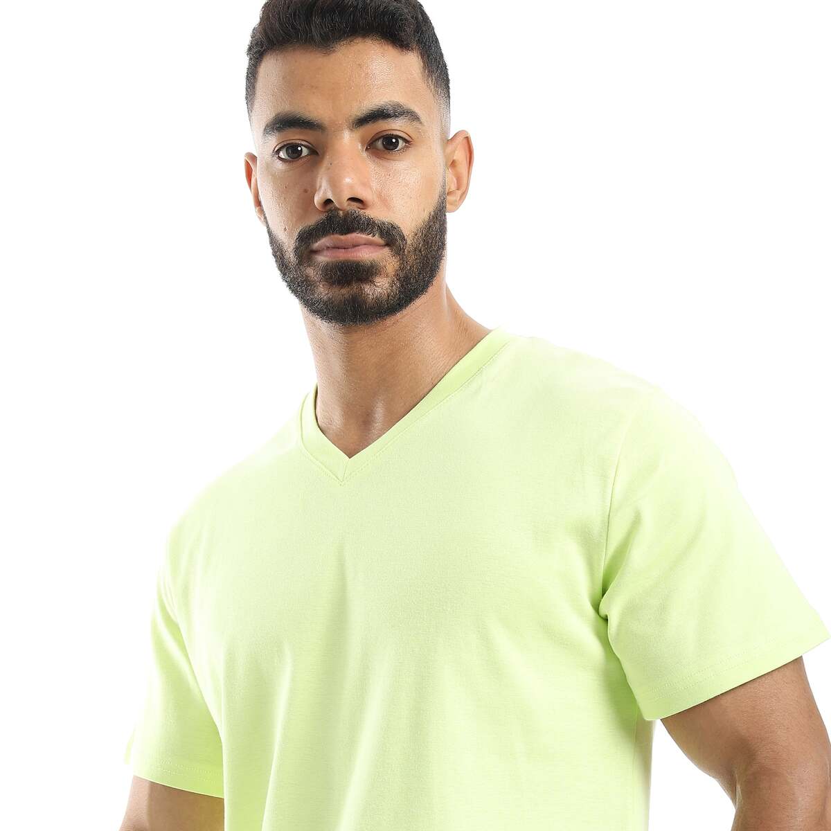 T-Shirt Men's Plain With Sleeves On V