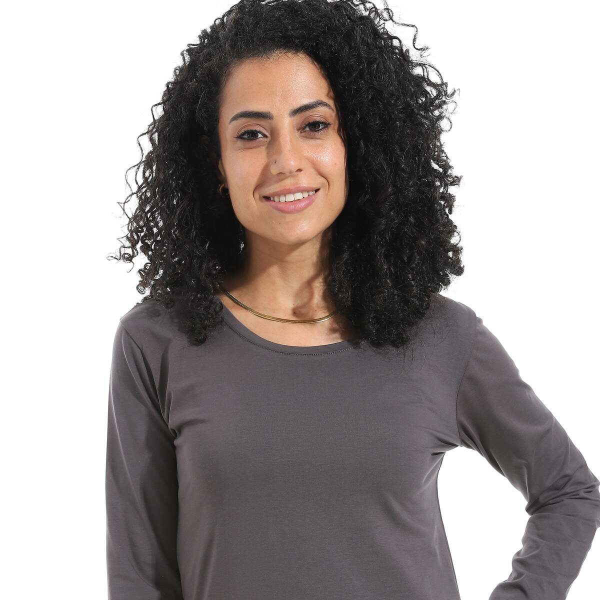 Blouse Women's Lycra With Sleeves Long Neck Wide