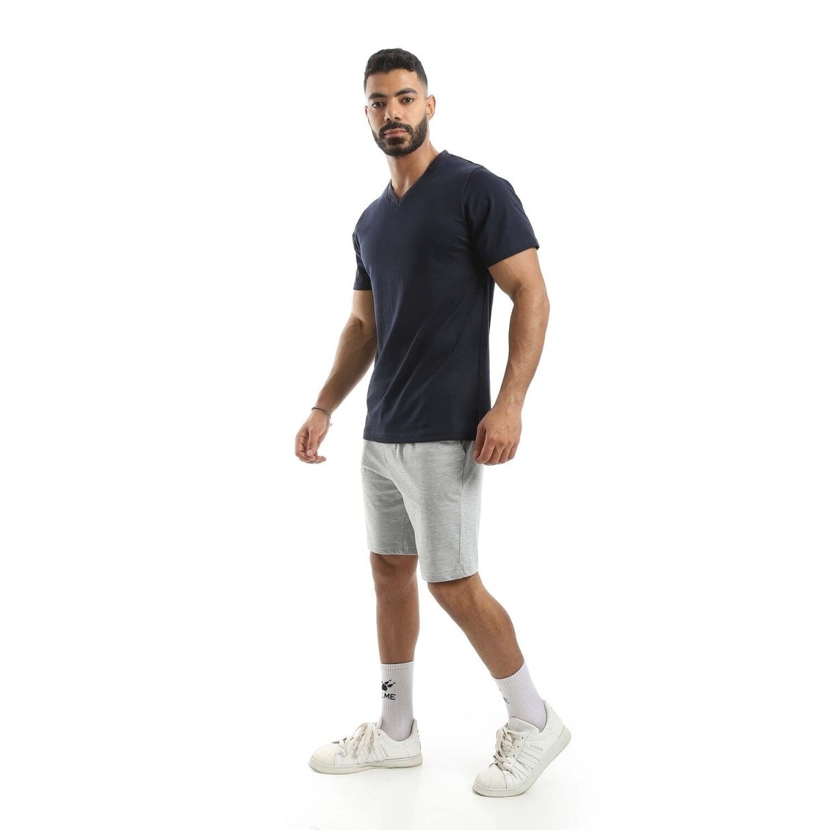 Set Pajamas Men's Elegant Neck On Shape Letter V 100 Cotton