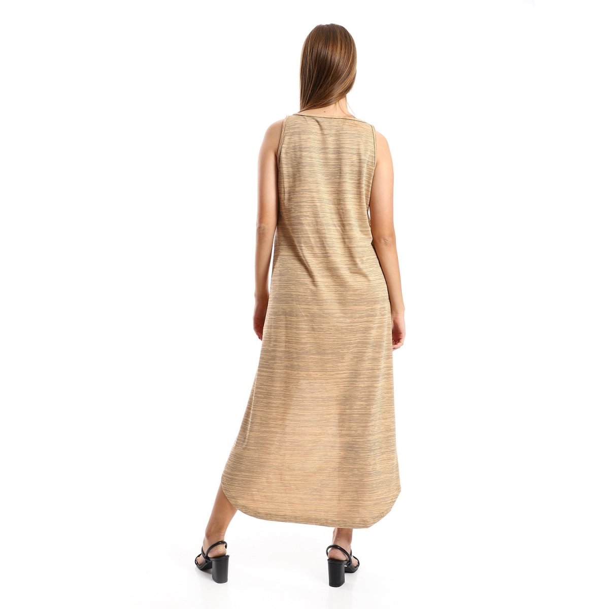 Dress Casual Women's Without Sleeves With Pattern Plain