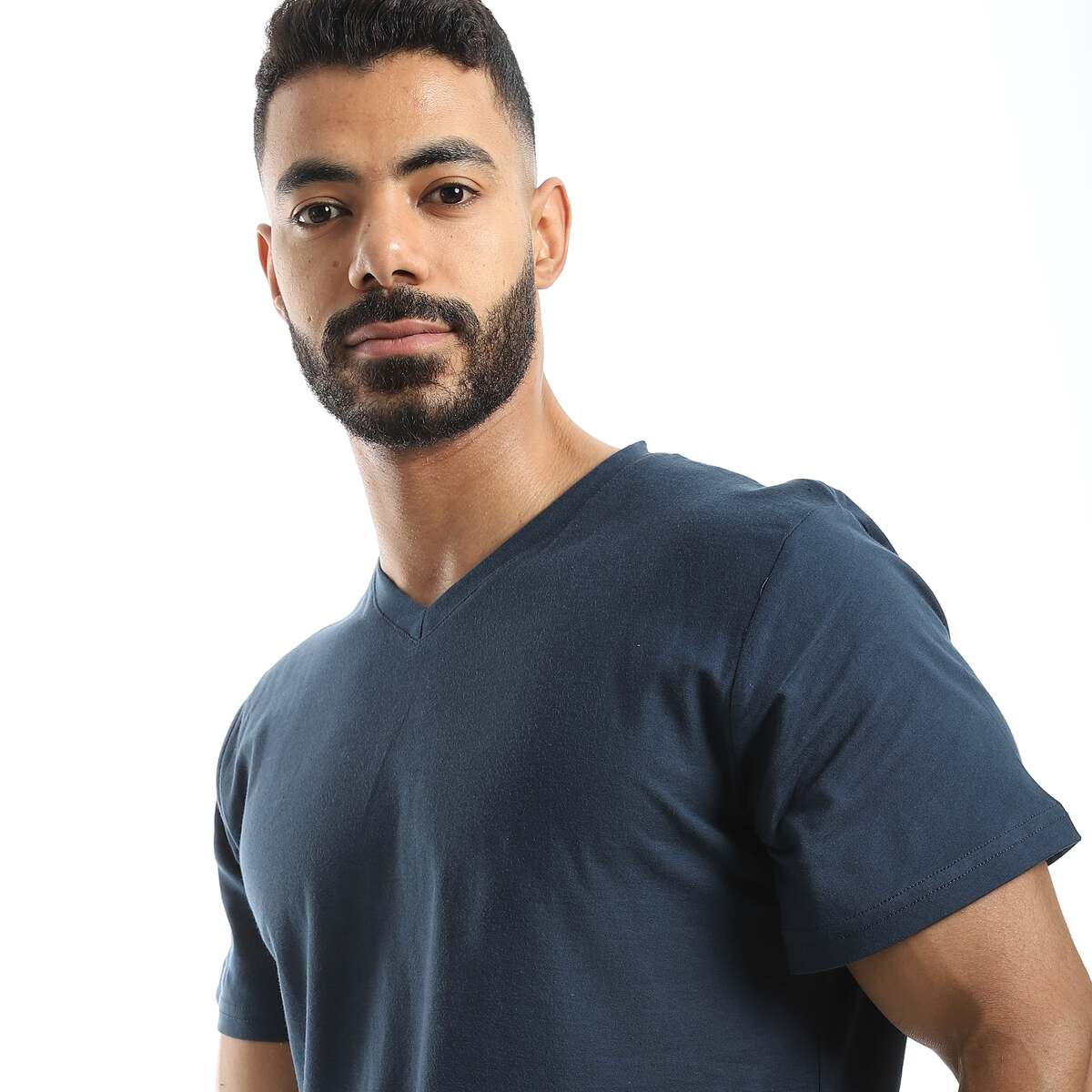 T-Shirt Men's Plain With Sleeves On V
