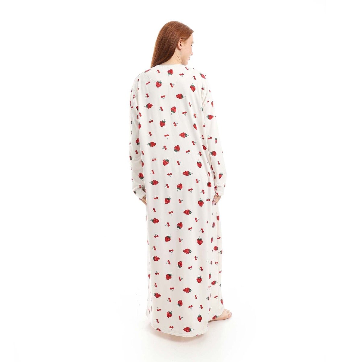 Shirt Sleep With Sleeves Drawing Strawberry