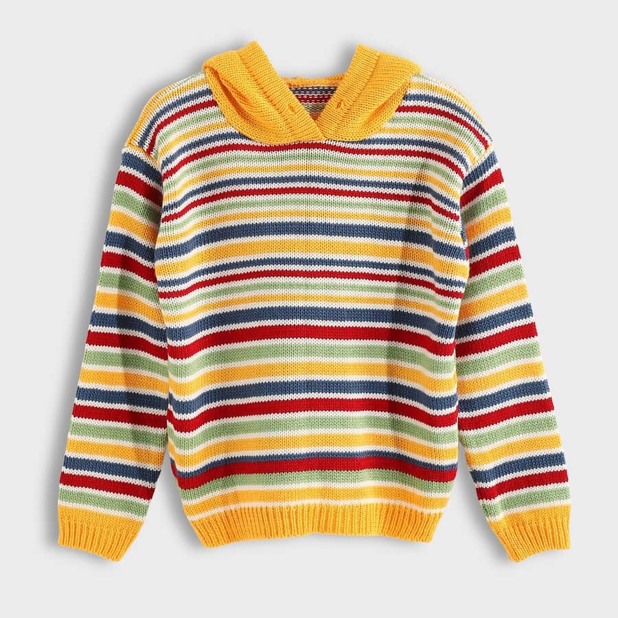 Sweatshirt Shirt Hood Yellow For Kids With Design Modern