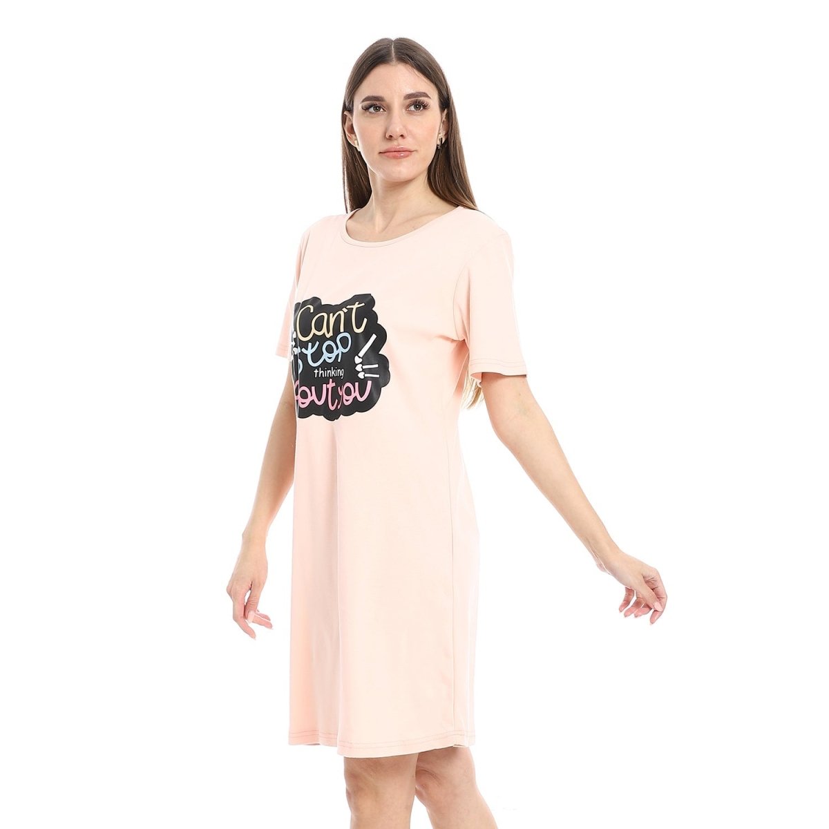 Shirt Sleep Women's Elegant With Sleeves Short 100 Cotton