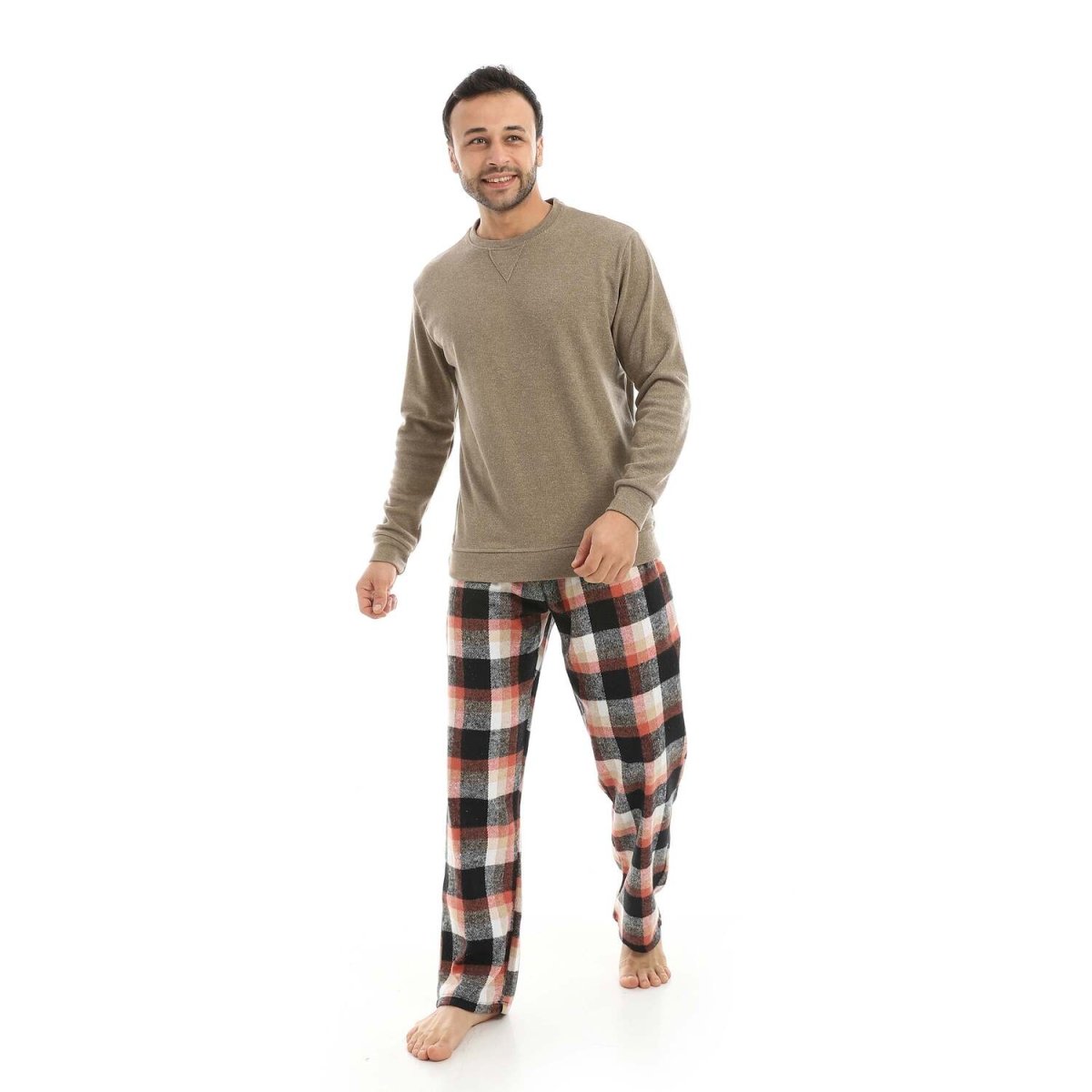 Pajamas Men's Neck Pants